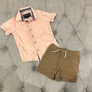 Kenneth Cole Light Pink Shirt with Denim Accents